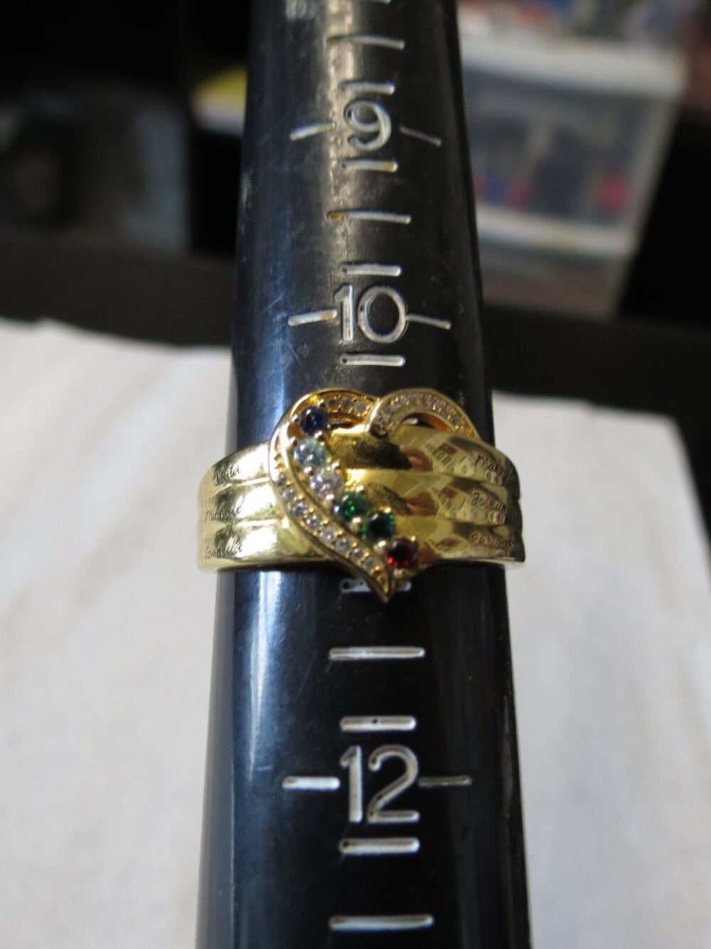 Like New Size 11 Costume I Love My Children Inscribed Ring